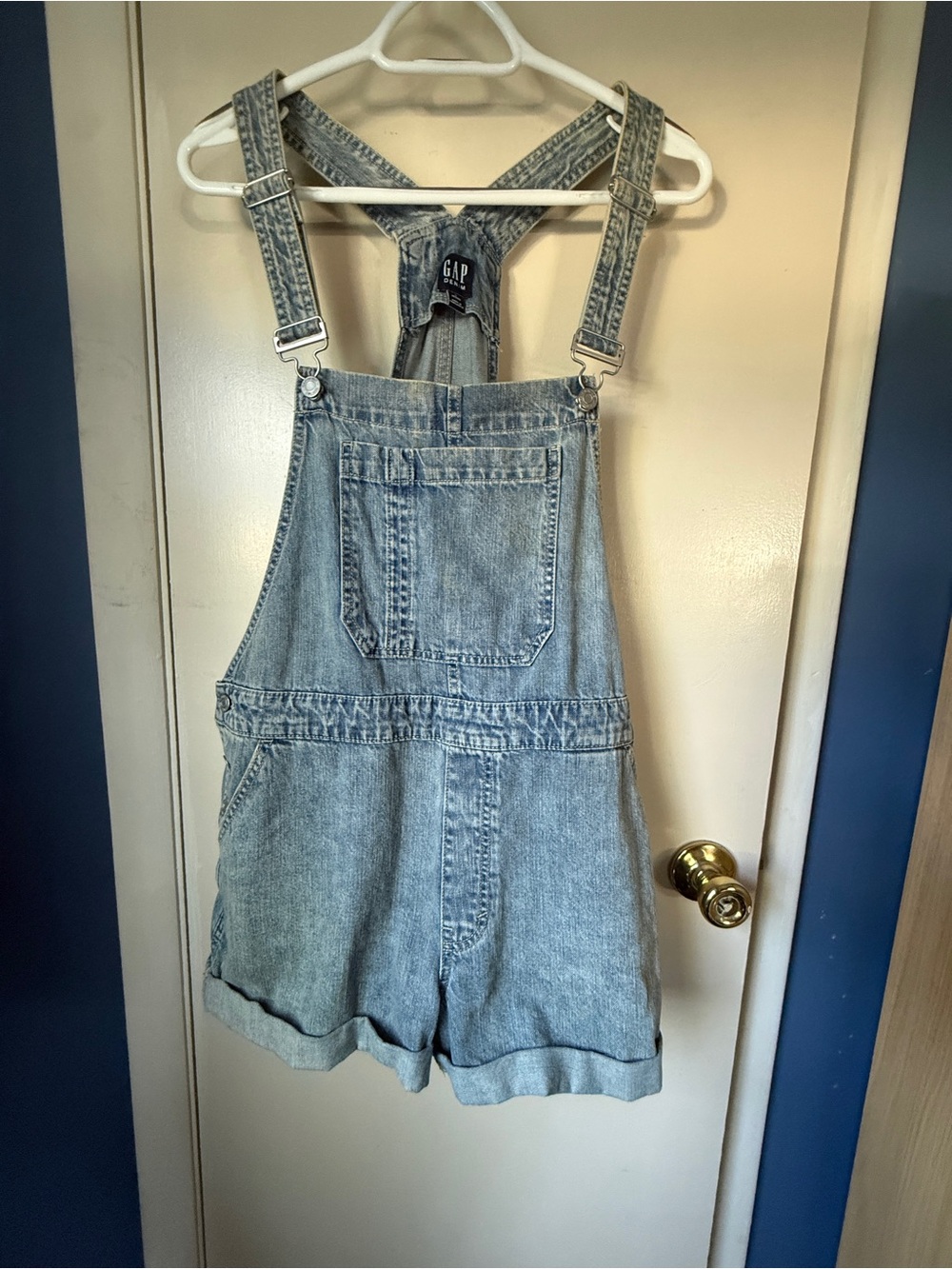 GAP Light Blue Denim Women’s Short Overalls